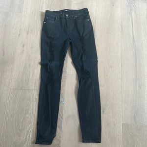 7 For All Mankind Black Skinny Jeans